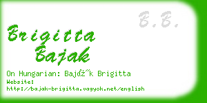 brigitta bajak business card